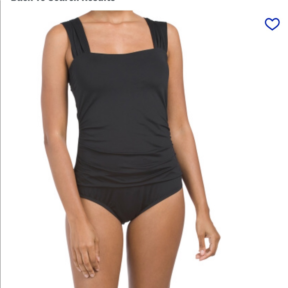Jantzen Glamour Square Neck One Piece NWT in Black, Size 16.